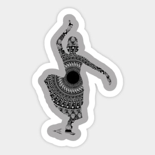 Indian Classical Dancer Sticker